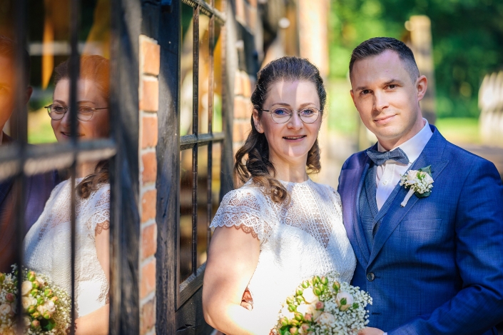 Brautpaarportait am Fachwerkhaus